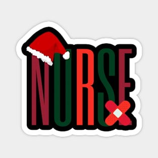 Nurse Santa Christmas Magnet