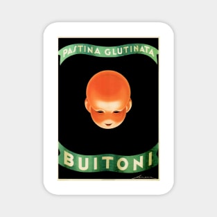 Buitoni Pastina Glutinata Italian Pasta Food Art Deco Advertisement Vintage Magnet