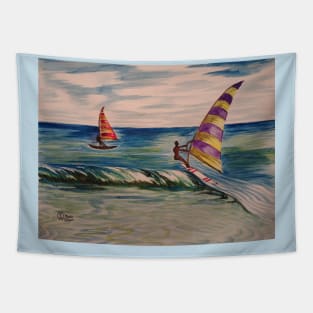 Sailboarding Adventures Tapestry