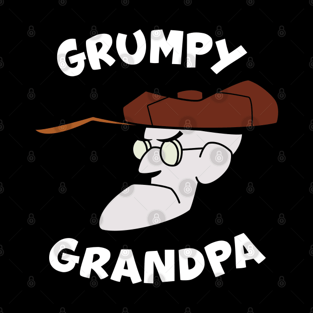 Grumpy Grandpa (black) by Just a girl 23