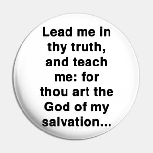 Psalm 25:5  Bible Verse Typography KJV Pin