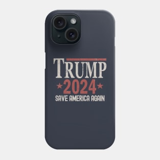 Distressed Trump 2024 - Save America Again Phone Case