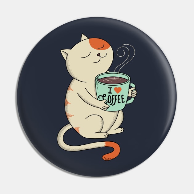 Cat and Coffee Pin by coffeeman