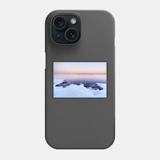 Lake scenery at dusk winter in Finland Phone Case