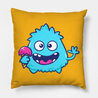 Blue Monster Pillow