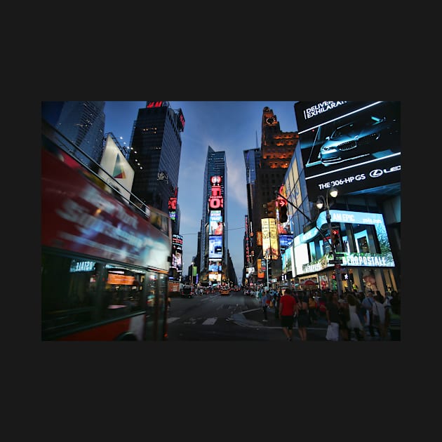 The lights of Times Square at twilight, NYC by Reinvention