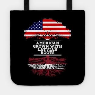 American Grown With Latvian Roots - Gift for Latvian From Latvia Tote