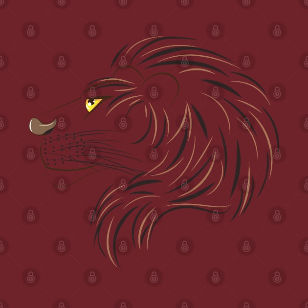 Male Lion Head by AnnArtshock