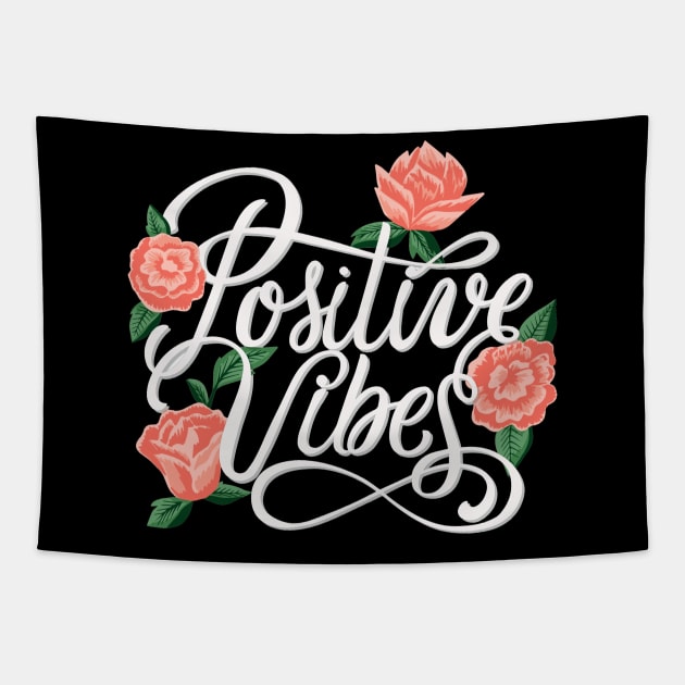 Positive Vibes Tapestry by WHOLESALENERD