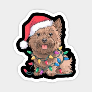 Cairn Terrier Christmas Lights Xmas Dogs Magnet