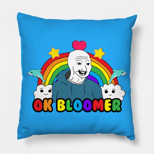 Ok Bloomer Meme Pillow by Barnyardy