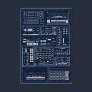 Drum Machine Synthesizer Collection for Electronic Musician T-Shirt