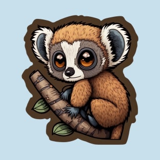 Furry Lemur on tree T-Shirt