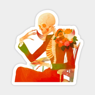 A dapper skeleton Magnet