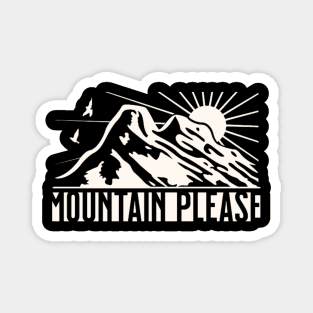 minimalist mountain adventure Magnet