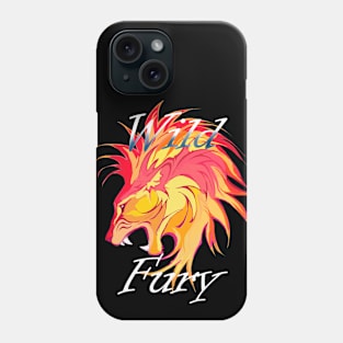 Lion Wild Fury filled, light Phone Case