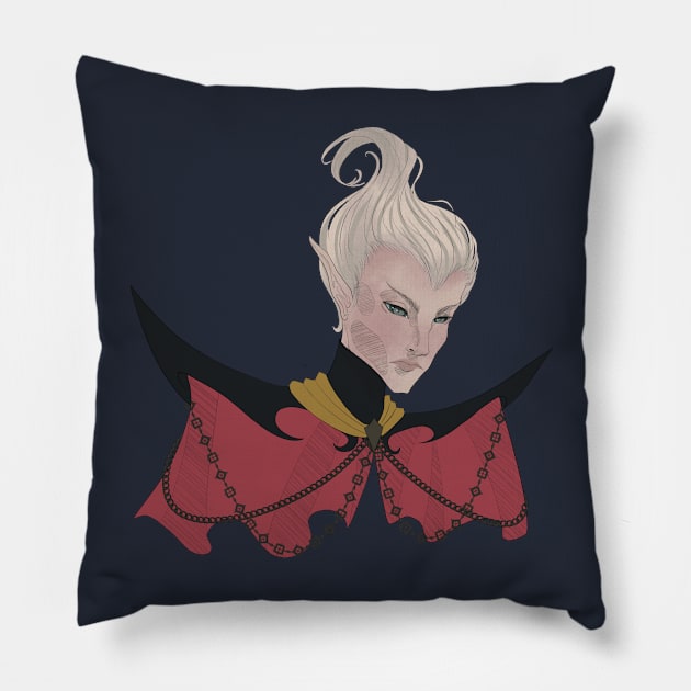 Snow Elf Warlock Pillow by iclaxieve