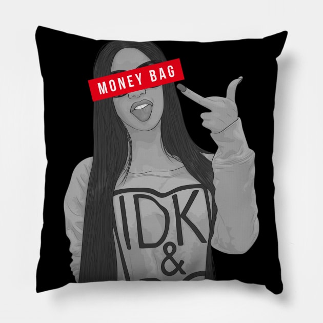 Money Bag - Okurrr Pillow by coinsandconnections