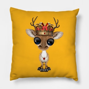 Cute Royal Deer Wearing Crown Pillow