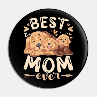 Best Mom Ever Golden Retriever Mother  Puppies Mothers Day Pin
