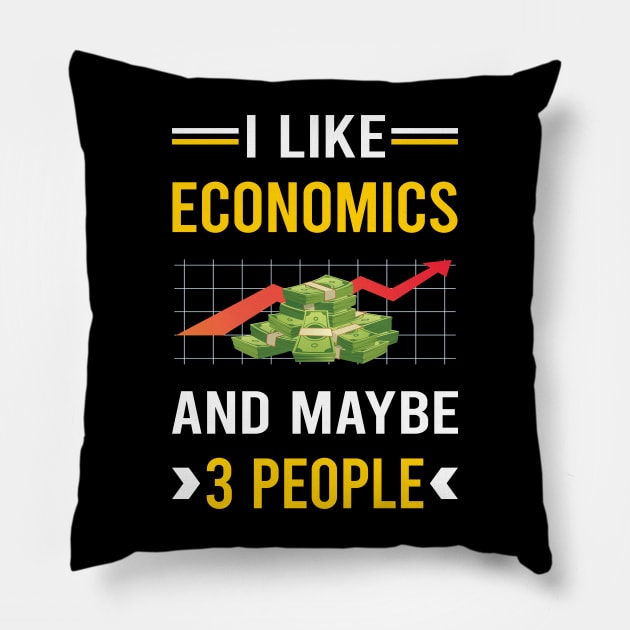 3 People Economics Economy Economist Pillow by Good Day