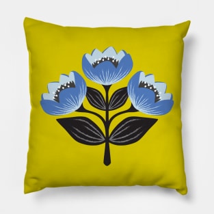 Beautiful blue tulips Pillow