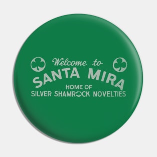 Halloween 3 Santa Mira Silver Shamrock Novelties Pin