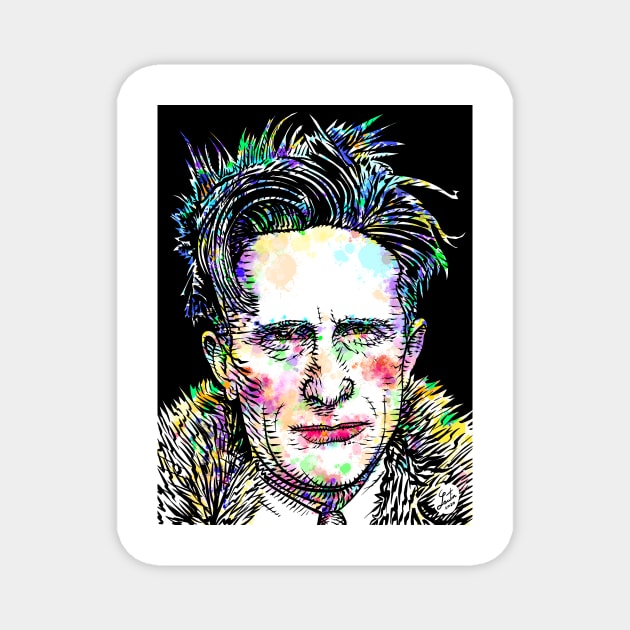 MARCEL DUCHAMP watercolor and ink portrait Magnet by lautir