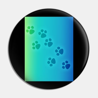 Paw Prints: Aqua Pin