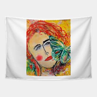 Butterfly Girl Tapestry