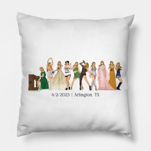 4/2 Arlington Iconic Outfits Era Lineup Pillow