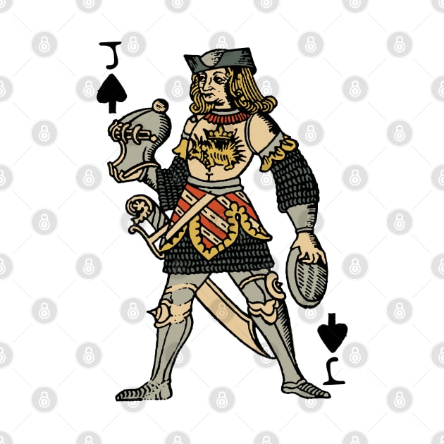 Character of Playing Cards Jack of Spades by KewaleeTee