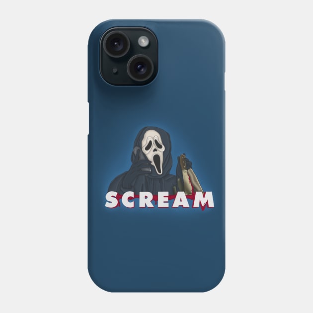 Scream - Ghost Face Calling Phone Case by Kath Fernweh