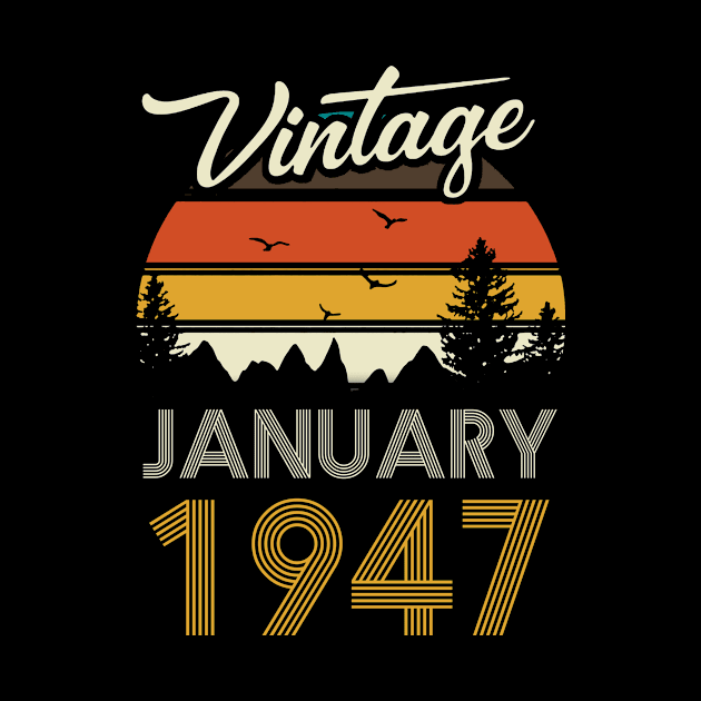 1947 - Vintage January Birthday Gift Shirt by ReneeCummings