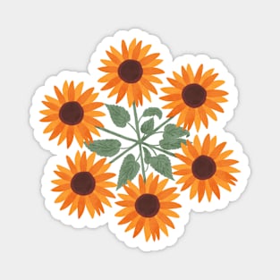 Sunflower Pinwheel Magnet