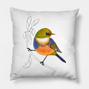 Silvereye bird Pillow