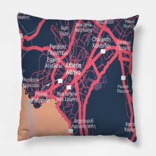 Athens colour map Pillow