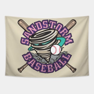 Sandstorm Baseball Logo Tapestry