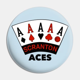 Vintage Scranton Aces Basketball Pin