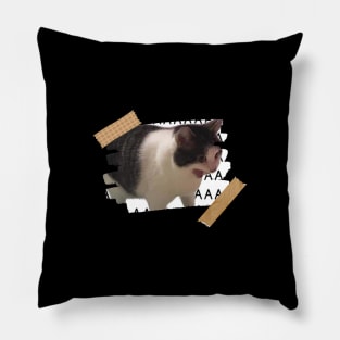 CAT SCREAMING Pillow