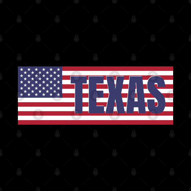 Texas State in American Flag by aybe7elf