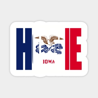 Iowa Home - State Flag Magnet