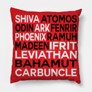 Summon Magic Word Cloud Final Fantasy IX Version Pillow