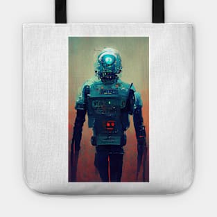 Robot in cyberpunk style Tote