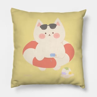 Summer Kitty Pillow