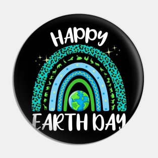 Happy Earth Day Awareness Rainbow Earth Day 2024 Pin