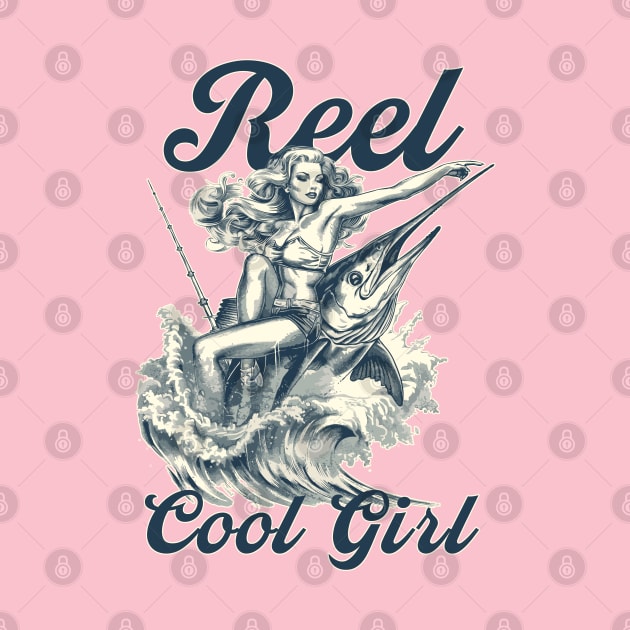 reel cool girl, pin up girl by GraphGeek