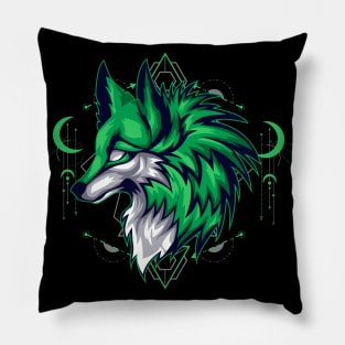 wolf art Pillow