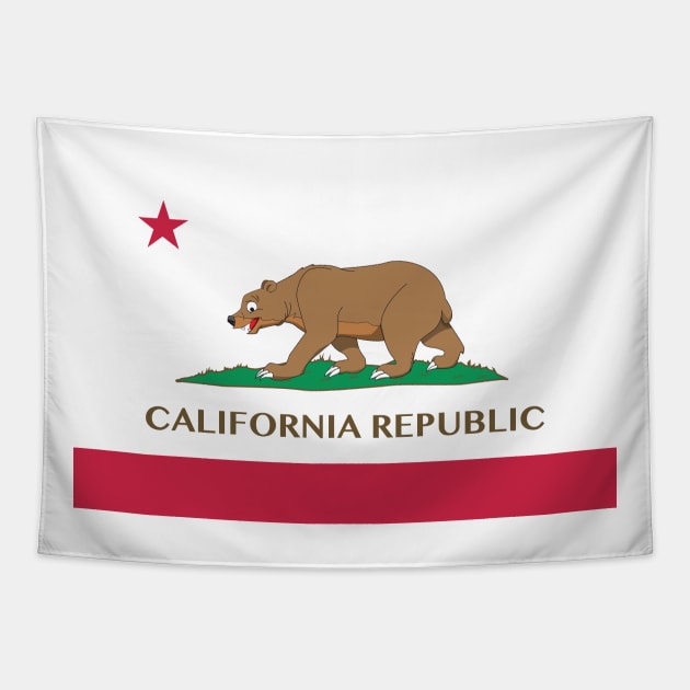 Californian Flag Tapestry by Wickedcartoons