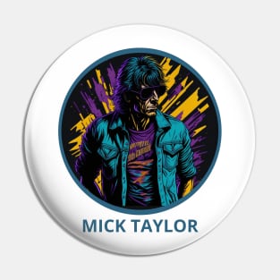 vector art a colorful graffiti illustration of Mick Taylor Pin